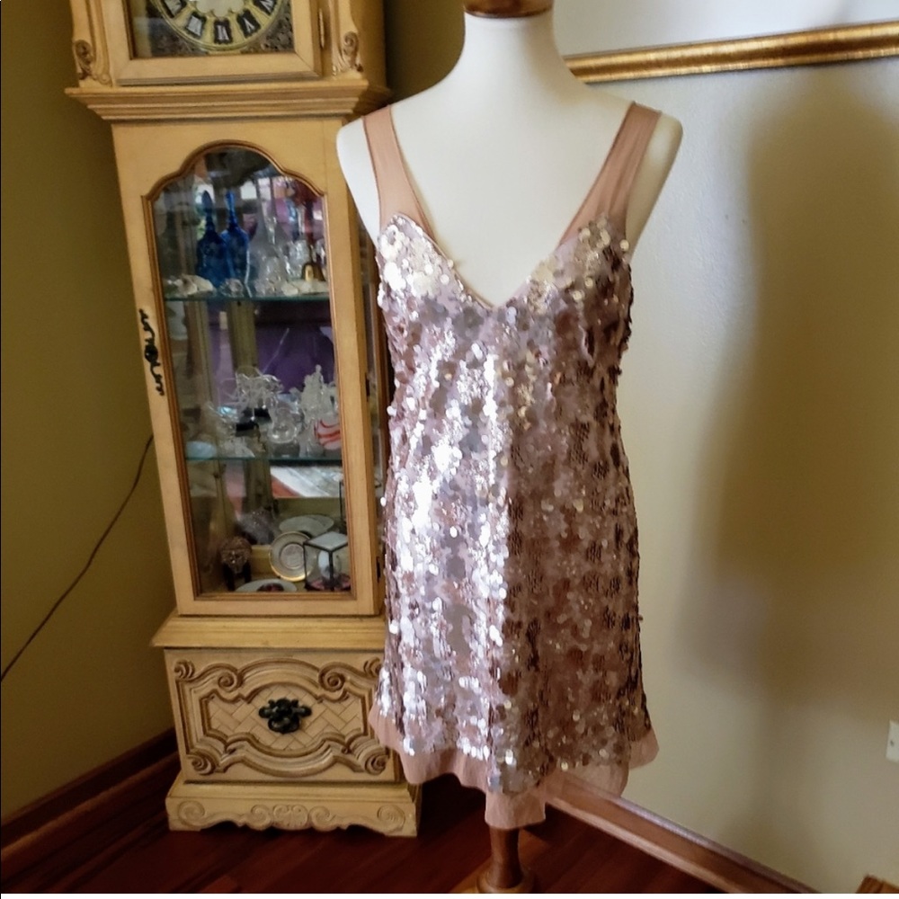 NWT DRESS THE POPULATION "CHARLOTTE" SEQUIN DR